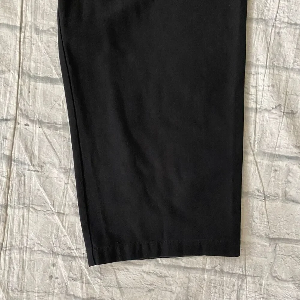 George 42x30 men corton blend pull on chino pants black